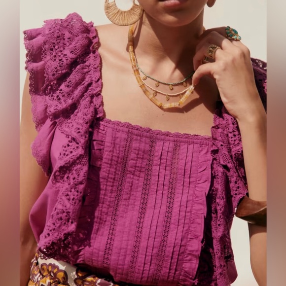 Sezane Lexy Blouse, Sz 36 FR, 4 US - Picture 2 of 9